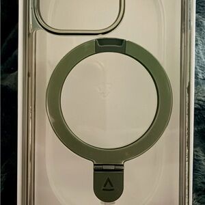 Green Phone Case for iPhone 13 with Magnetic Ring